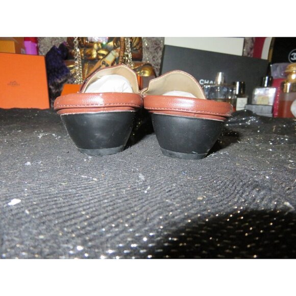 ASHRO Rush Hour Vegan Leather Kitten Heel Slide Mule Buckle Accent Slip On Sz 11 - Picture 2 of 9